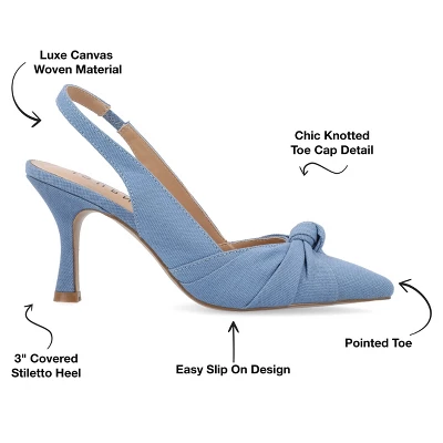 Journee Collection Womens Bahar Sling Back Pointed Toe Pumps 9 Journee Collection Womens Bahar Sling Back Pointed Toe Pumps - Image 7