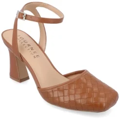 Journee Collection Womens Moriah Embossed Ankle Strap Square Toe Pumps -Journee Collection GUEST c9d82f71 0243 47cb b274 6bb7cf4bb6d4