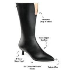 Journee Collection Womens Esperanza Tru Comfort Foam Wide Calf Pointed Toe Mid Calf Boots -Journee Collection GUEST cb2a07fd e05f 4982 b28c bcd09fcb8bc2