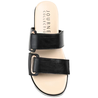 Journee Collection Womens Ashanti Slip On Slide Multi Strap Sandals 5 Journee Collection Womens Ashanti Slip On Slide Multi Strap Sandals - Image 3