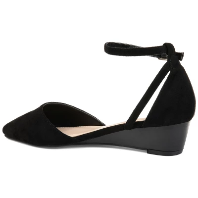 Journee Collection Womens Arkie Buckle Pointed Toe Sliver Wedge 8 Journee Collection Womens Arkie Buckle Pointed Toe Sliver Wedge - Image 6