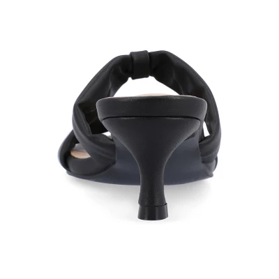 Journee Collection Womens Dyllan Kitten Heel Slip On Open Toe Pumps 4 Journee Collection Womens Dyllan Kitten Heel Slip On Open Toe Pumps - Image 2