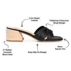 Journee Collection Womens Moree Open Square Toe Block Heel Sandals Black 9.5 16 Journee Collection Womens Moree Open Square Toe Block Heel Sandals Black 9.5 -Journee Collection GUEST cc900614 652a 4385 97ec dff79c588f13