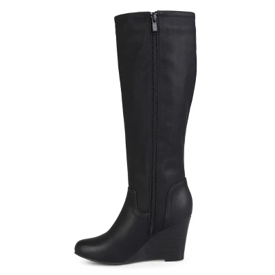 Journee Collection Womens Langly Wedge Knee High Boots 3 Journee Collection Womens Langly Wedge Knee High Boots
