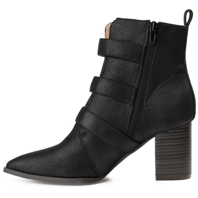 Journee Collection Womens Winsley Tru Comfort Foam Inside Zip Stacked Heel Booties 3 Journee Collection Womens Winsley Tru Comfort Foam Inside Zip Stacked Heel Booties