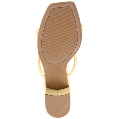 Journee Collection Womens Jessa Tru Comfort Foam Open Square Toe Block Heel Sandals Yellow 11 6 Journee Collection Womens Jessa Tru Comfort Foam Open Square Toe Block Heel Sandals Yellow 11 - Image 4