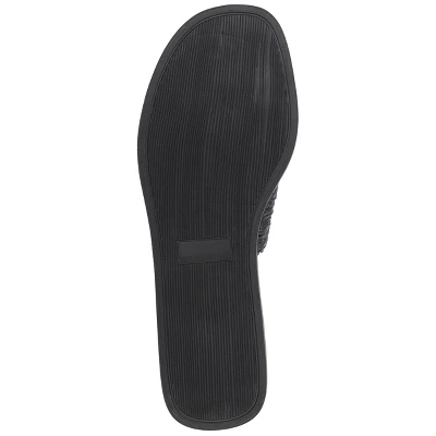 Journee Collection Womens Zindy Raffia Slip On Slide Sandal 6 Journee Collection Womens Zindy Raffia Slip On Slide Sandal - Image 4