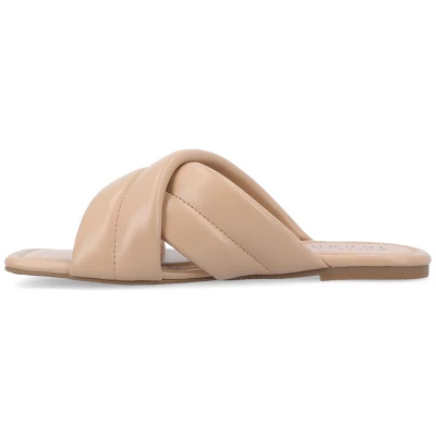 Journee Collection Womens Divyah Tru Comfort Foam Puff Strap Slide Sandals 3 Journee Collection Womens Divyah Tru Comfort Foam Puff Strap Slide Sandals