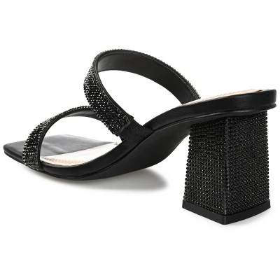 Journee Collection Womens Shandee Tru Comfort Foam Rhinestone Detail Block Heel Sandals 8 Journee Collection Womens Shandee Tru Comfort Foam Rhinestone Detail Block Heel Sandals - Image 6