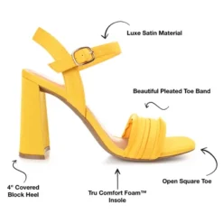 Journee Collection Womens Skiler Tru Comfort Foam Open Square Toe Block Heel Sandals Yellow 6.5 16 Journee Collection Womens Skiler Tru Comfort Foam Open Square Toe Block Heel Sandals Yellow 6.5 -Journee Collection GUEST d5e72b4f 9544 4c34 84b8 49705e6c43d1