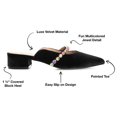 Journee Collection Womens Jewel Mules Pointed Toe Slip On Flats 9 Journee Collection Womens Jewel Mules Pointed Toe Slip On Flats - Image 7