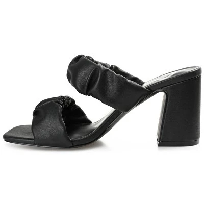 Journee Collection Womens Zoee Open Square Toe Block Heel Sandals 3 Journee Collection Womens Zoee Open Square Toe Block Heel Sandals