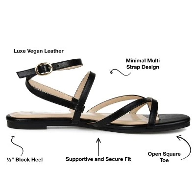 Journee Collection Womens Serissa Multi Strap Flat Sandals 9 Journee Collection Womens Serissa Multi Strap Flat Sandals - Image 7