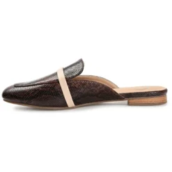 Journee Collection Womens Reneye Slip On Almond Toe Mules Flats