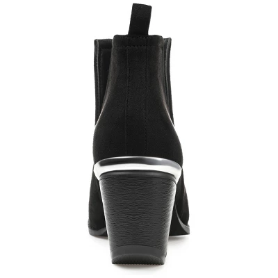 Journee Collection Womens Issla Pull On Stacked Heel Booties 4 Journee Collection Womens Issla Pull On Stacked Heel Booties - Image 2