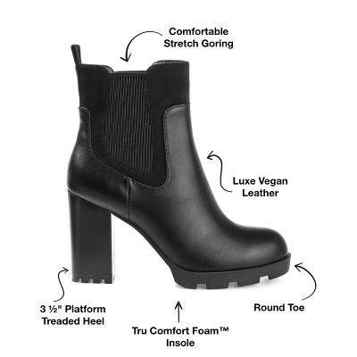 Journee Collection Womens Islana Tru Comfort Foam Pull On Stacked Heel Booties 9 Journee Collection Womens Islana Tru Comfort Foam Pull On Stacked Heel Booties - Image 7