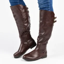 Journee Collection Womens Tori Wide Calf Stacked Heel Riding Boots -Journee Collection GUEST d8a94f85 e2f0 4e29 b12b 802a40227c67