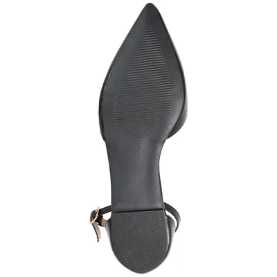 Journee Collection Womens Reba Buckle Pointed Toe Ballet Flats 6 Journee Collection Womens Reba Buckle Pointed Toe Ballet Flats - Image 4