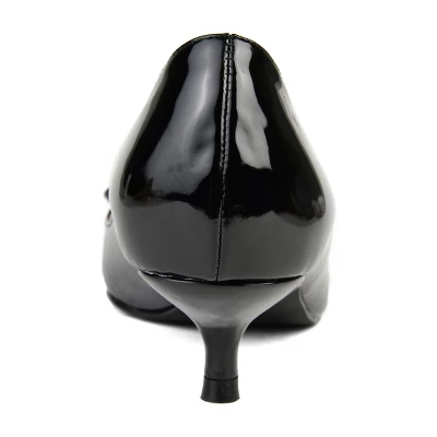 Journee Collection Womens Lutana Pointed Toe Kitten Heel Pumps 4 Journee Collection Womens Lutana Pointed Toe Kitten Heel Pumps - Image 2