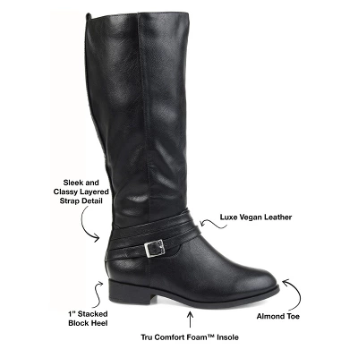 Journee Collection Womens Ivie Tru Comfort Foam Stacked Heel Riding Boots 9 Journee Collection Womens Ivie Tru Comfort Foam Stacked Heel Riding Boots - Image 7
