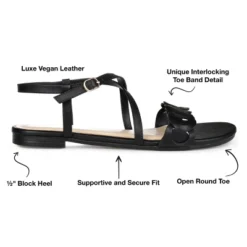 Journee Collection Womens Jalia Multi Strap Flat Sandals -Journee Collection GUEST dde4c872 acf4 41b0 9210 25fa17e0d978