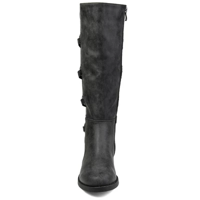 Journee Collection Womens Carly Stacked Heel Riding Boots 7 Journee Collection Womens Carly Stacked Heel Riding Boots - Image 5