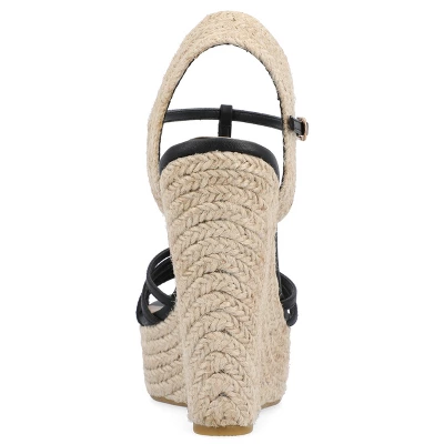 Journee Collection Womens Yara Tru Comfort Foam Buckle Espadrille Wedge Sandals 4 Journee Collection Womens Yara Tru Comfort Foam Buckle Espadrille Wedge Sandals - Image 2