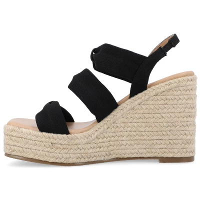 Journee Collection Womens Santorynn Tru Comfort Foam Sling Back Espadrille Platform Wedge Sandals 3 Journee Collection Womens Santorynn Tru Comfort Foam Sling Back Espadrille Platform Wedge Sandals