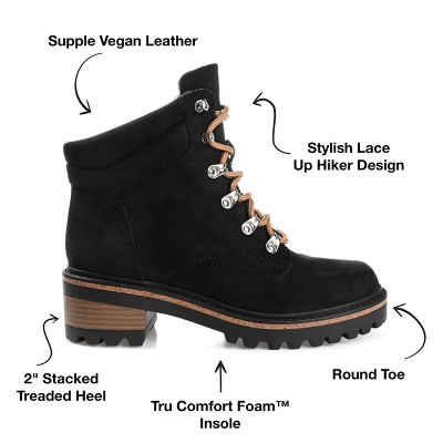 Journee Collection Womens Nyia Tru Comfort Foam Lace Up Stacked Heel Booties 9 Journee Collection Womens Nyia Tru Comfort Foam Lace Up Stacked Heel Booties - Image 7