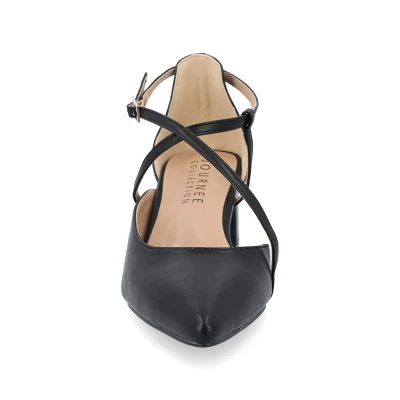 Journee Collection Womens Galvinn Crisscross Strap Pointed Toe Pumps 7 Journee Collection Womens Galvinn Crisscross Strap Pointed Toe Pumps - Image 5