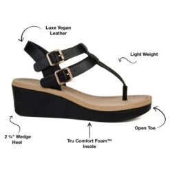 Journee Collection Womens Bianca Tru Comfort Foam Wedge Heel Buckle Sandals 21 Journee Collection Womens Bianca Tru Comfort Foam Wedge Heel Buckle Sandals -Journee Collection GUEST df9ddaee 3761 4e8a 81c2 3f9ee20af264