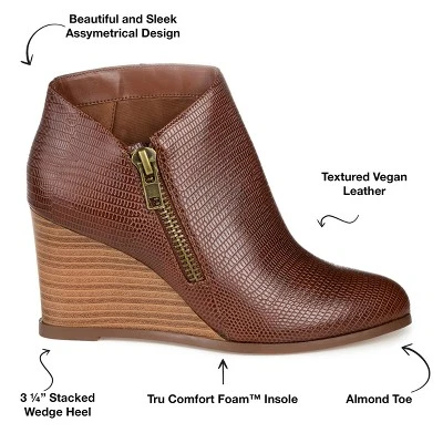 Journee Collection Womens Glam Tru Comfort Foam Inside Zip Wedge Booties 9 Journee Collection Womens Glam Tru Comfort Foam Inside Zip Wedge Booties - Image 7