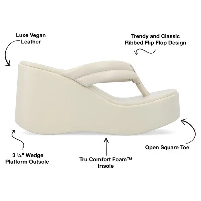 Journee Collection Womens Shareene Tru Comfort Foam Slip On Platform Wedge Sandals 9 Journee Collection Womens Shareene Tru Comfort Foam Slip On Platform Wedge Sandals - Image 7