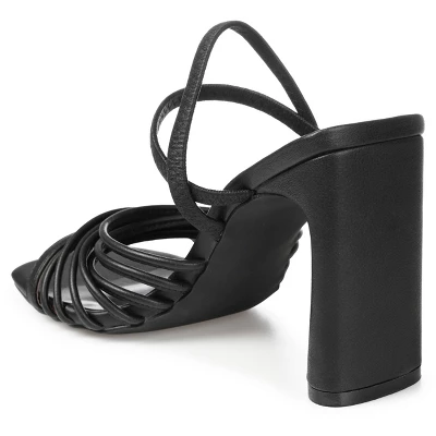 Journee Collection Womens Hera Open Square Toe High Block Heel Sandals 8 Journee Collection Womens Hera Open Square Toe High Block Heel Sandals - Image 6