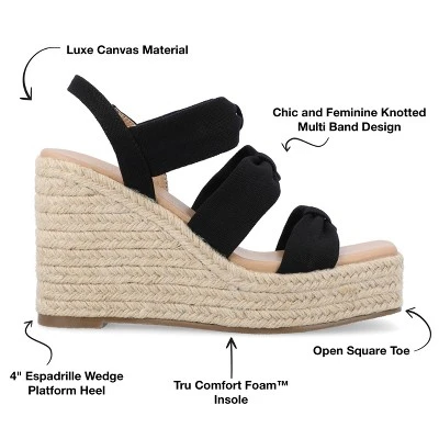 Journee Collection Womens Santorynn Tru Comfort Foam Sling Back Espadrille Platform Wedge Sandals 9 Journee Collection Womens Santorynn Tru Comfort Foam Sling Back Espadrille Platform Wedge Sandals - Image 7