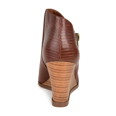 Journee Collection Womens Glam Tru Comfort Foam Inside Zip Wedge Booties 4 Journee Collection Womens Glam Tru Comfort Foam Inside Zip Wedge Booties - Image 2