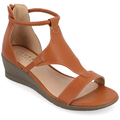 Journee Collection Womens Trayle Wedge Back Heel Zip Sandals 13 Journee Collection Womens Trayle Wedge Back Heel Zip Sandals - Image 11