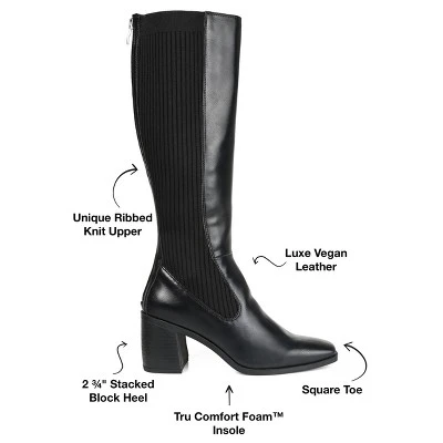 Journee Collection Womens Winny Tru Comfort Foam Wide Calf Stacked Heel Knee High Boots 9 Journee Collection Womens Winny Tru Comfort Foam Wide Calf Stacked Heel Knee High Boots - Image 7