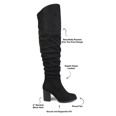 Journee Collection Womens Kaison Wide Width Extra Wide Calf Stacked Heel Over The Knee Boots 9 Journee Collection Womens Kaison Wide Width Extra Wide Calf Stacked Heel Over The Knee Boots - Image 7