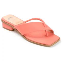 Journee Collection Womens Mina Tru Comfort Foam Flip Flop Low Block Heel Sandals -Journee Collection GUEST e678d39d 824a 4162 a814 2d306b356caf