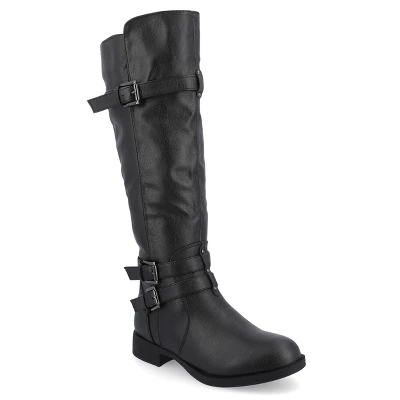 Journee Collection Womens Bite Stacked Heel Riding Boots 11 Journee Collection Womens Bite Stacked Heel Riding Boots - Image 9