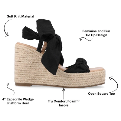 Journee Collection Womens Surria Tru Comfort Foam Espadrille Platform Wedge Sandals 9 Journee Collection Womens Surria Tru Comfort Foam Espadrille Platform Wedge Sandals - Image 7