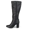 Journee Collection Womens Carver Wide Calf Stacked Heel Knee High Boots