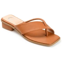 Journee Collection Womens Mina Tru Comfort Foam Flip Flop Low Block Heel Sandals -Journee Collection GUEST ee353ab5 945b 4482 b6d3 92389c994139