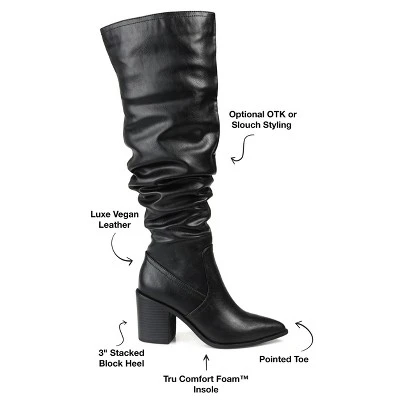 Journee Collection Womens Pia Tru Comfort Foam Stacked Heel Over The Knee Boots 9 Journee Collection Womens Pia Tru Comfort Foam Stacked Heel Over The Knee Boots - Image 7