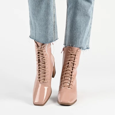 Journee Collection Womens Covva Tru Comfort Foam Inside Zip Stacked Heel Booties 10 Journee Collection Womens Covva Tru Comfort Foam Inside Zip Stacked Heel Booties - Image 8