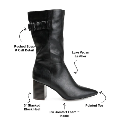 Journee Collection Womens Wilo Tru Comfort Foam Stacked Heel Mid Calf Boots 9 Journee Collection Womens Wilo Tru Comfort Foam Stacked Heel Mid Calf Boots - Image 7