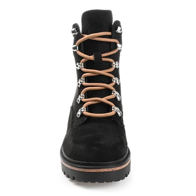 Journee Collection Womens Nyia Tru Comfort Foam Lace Up Stacked Heel Booties 7 Journee Collection Womens Nyia Tru Comfort Foam Lace Up Stacked Heel Booties - Image 5