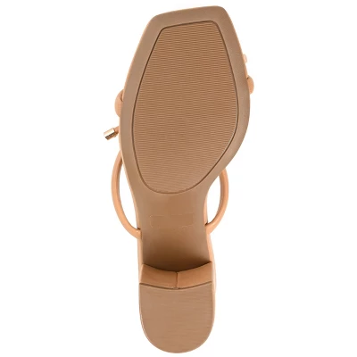 Journee Collection Womens Jessa Tru Comfort Foam Open Square Toe Block Heel Sandals Tan 9 6 Journee Collection Womens Jessa Tru Comfort Foam Open Square Toe Block Heel Sandals Tan 9 - Image 4
