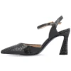 Journee Collection Womens Nixey Croco Texture Buckle Pointed Toe Pumps